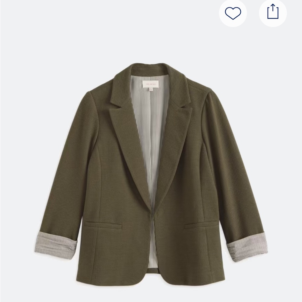 Skies Are Blue Olive Blazer